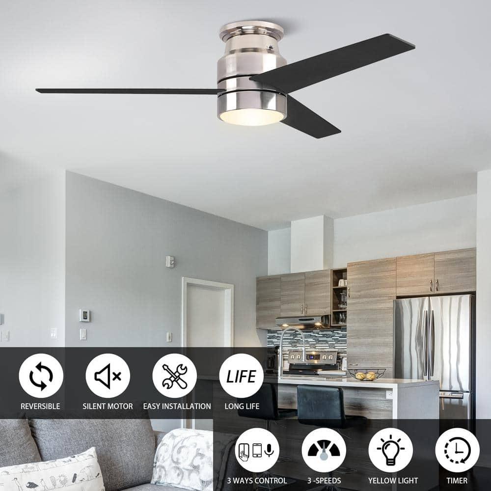 CARRO Aurora 52-inch Indoor Smart Ceiling Fan with Wall Control, Light Kit Included, Works with Alexa/Google Home/Siri