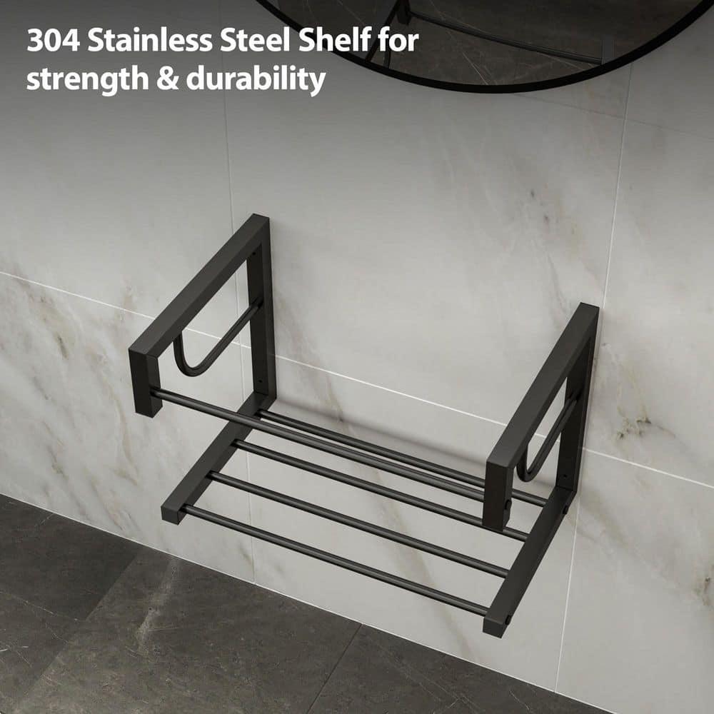 Lordear 23.75" L x 15.75" W Wall Mounted Bathroom Sink with Towel Rack White Ceramic Bathroom Wall Hung Sink LBS2315GP