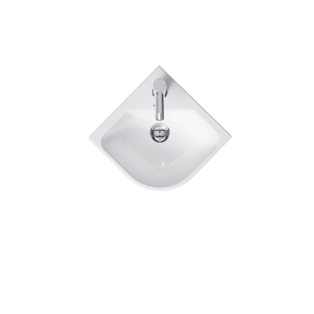 Duravit 072243 Me By Starck 13-3/4" Corner Lavatory Sink - White