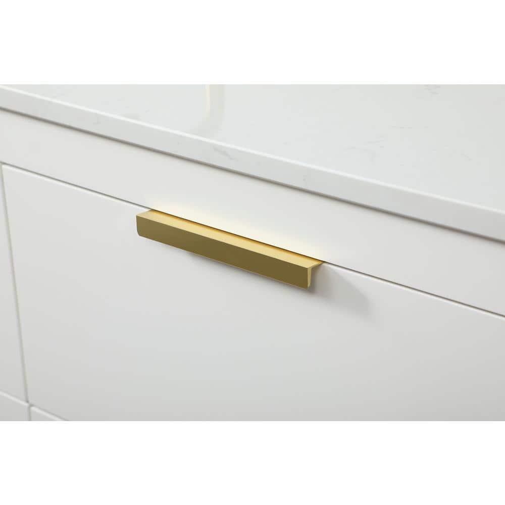 Elegant Decor Larkin 60" Solid Wood MDF Single Bathroom Vanity in White Finish