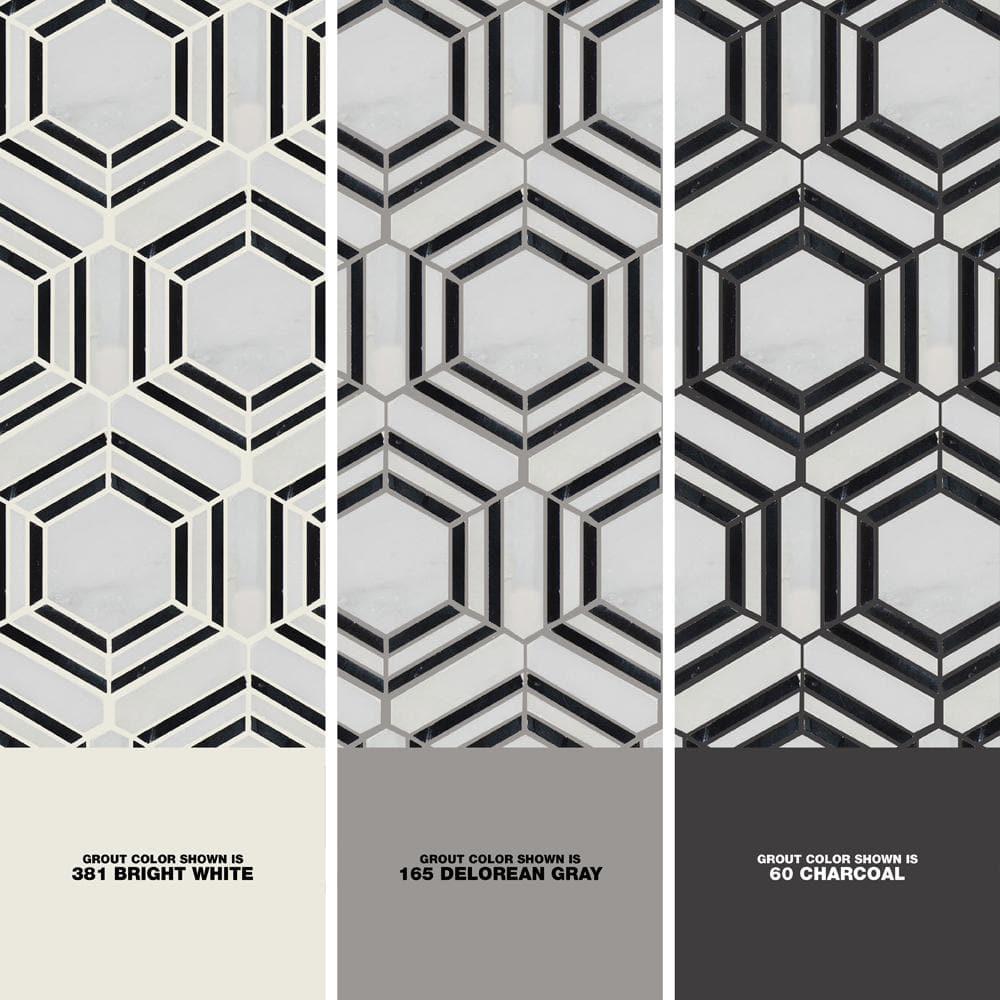 Bianco Dolomite 11" x 13" Polished Marble Mesh-Mounted Mosaic Sheet Tile