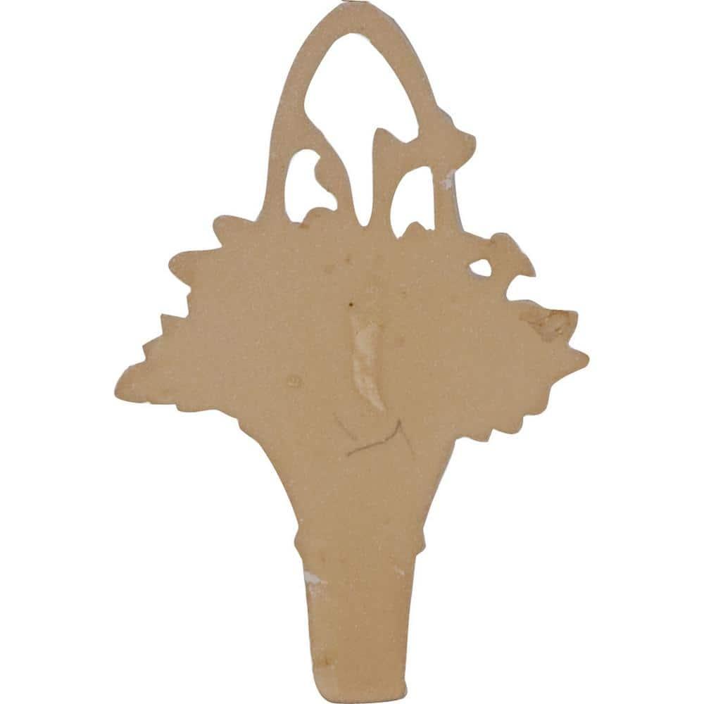 Small Primed Polyurethane Foliage Onlay Accent Piece