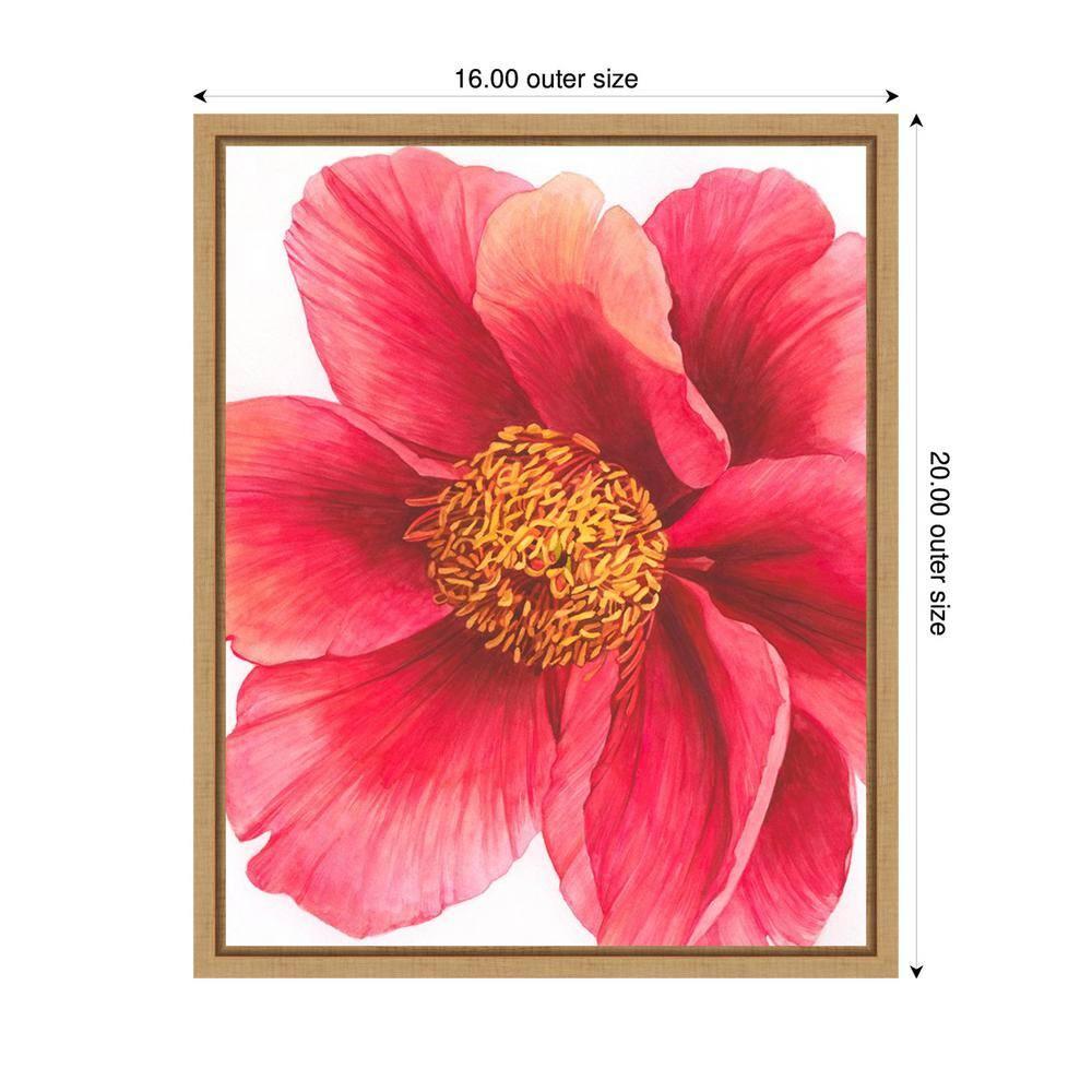 Amanti Art 16"x20" Tree Peony II by Grace Popp Framed Canvas Wall Art Print