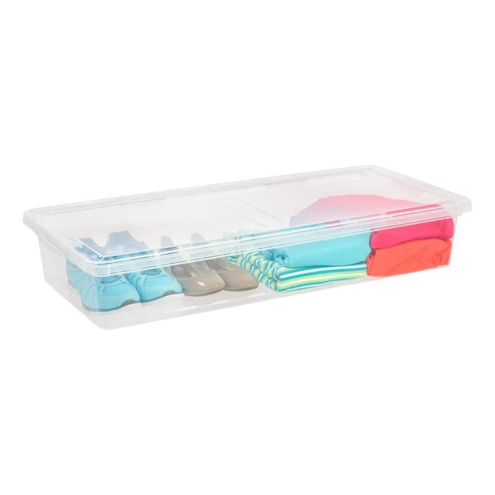 IRIS 41 Quart Clear Storage Box, 1 Pack, Clear