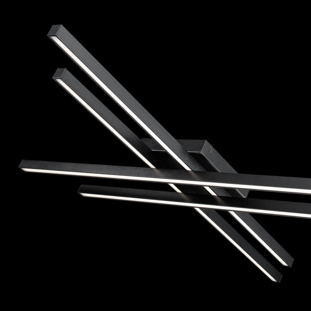 WAC Lighting Parallax 32" LED 3-CCT 3000K Modern Aluminum Flush Mount in Black