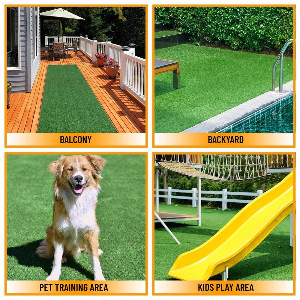 Grass Waterproof Indoor/Outdoor Artificial Grass Turf Rugs and Rolls Customized Size For Balcony, Patios
