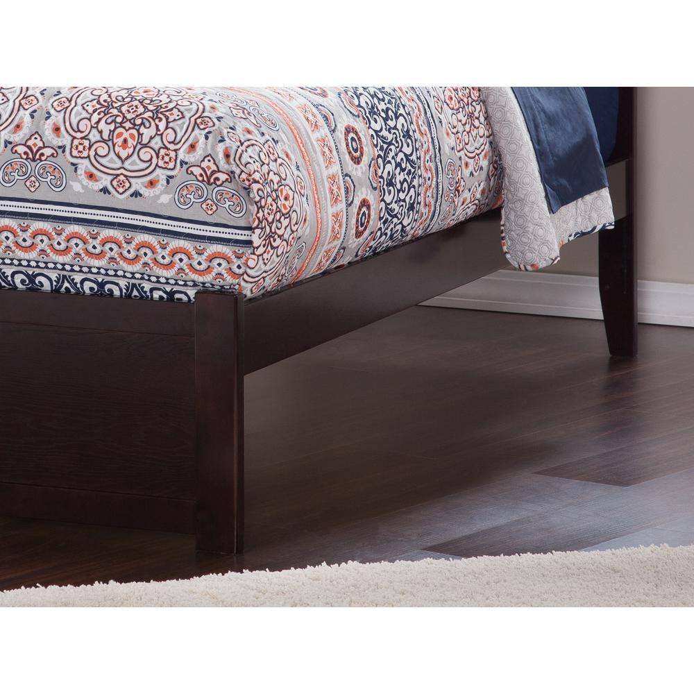 Concord Queen Bed with Footboard and Twin Extra Long Trundle in Espresso