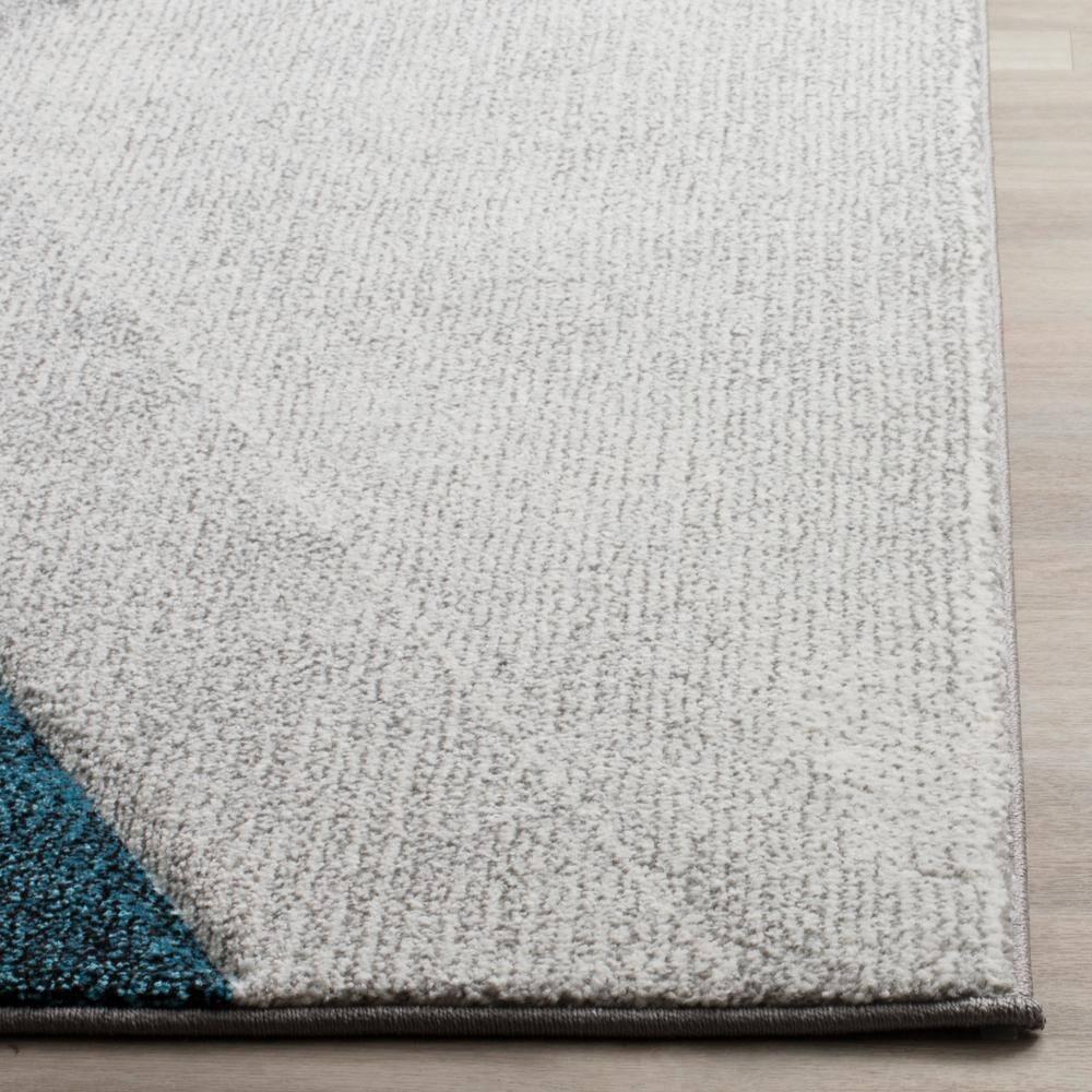 SAFAVIEH Hollywood Jennifer Abstract Runner Rug, Grey/Teal, 2'3" x 16'