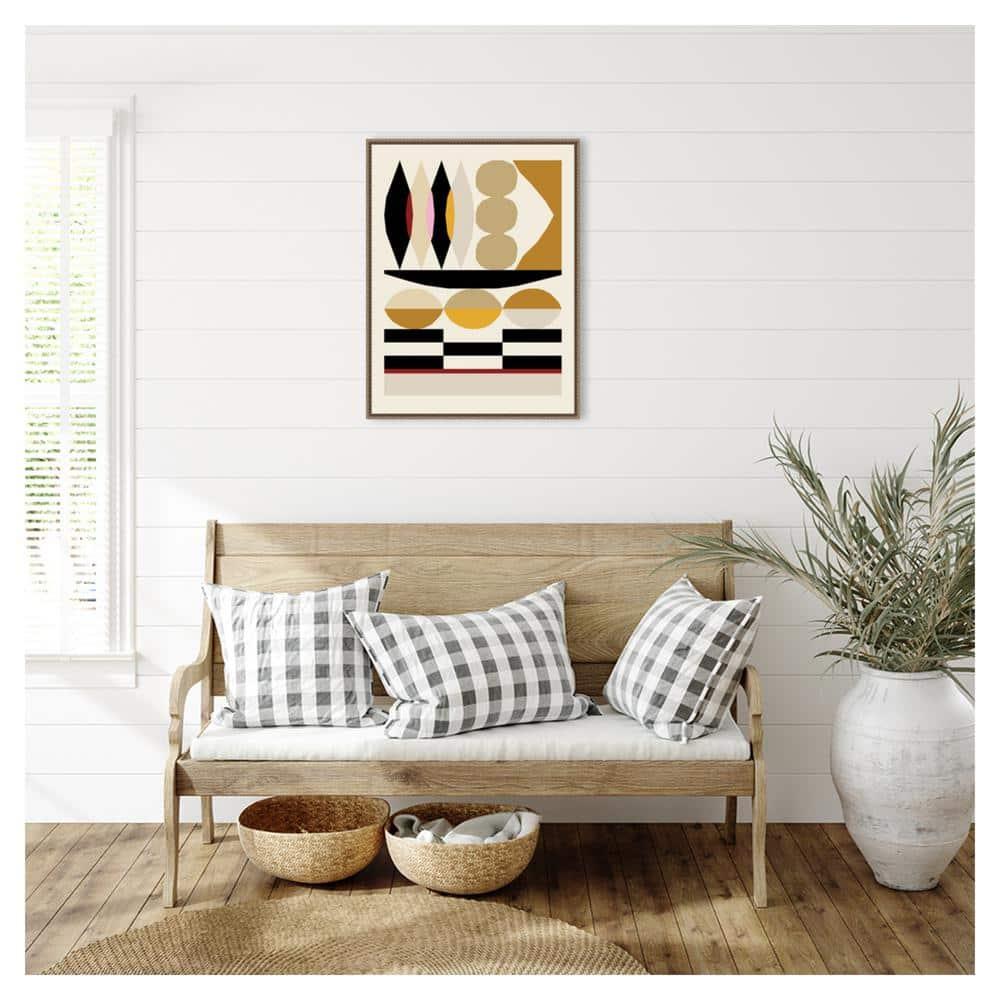 Amanti Art Abstract composition 25 by Nktn Canvas Wall Art Print Framed 23 x 30-in.