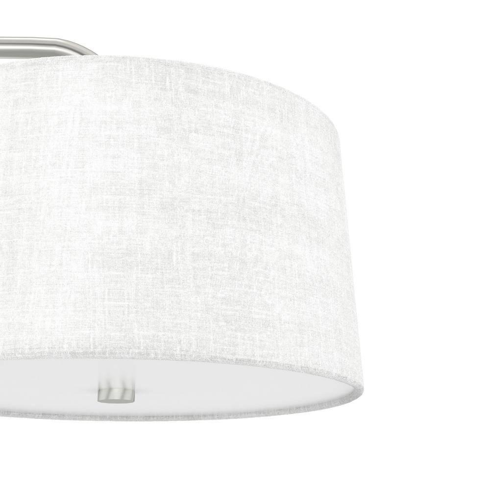Hunter - Cottage Hill 4-light Brushed Nickel, Large Chandelier, Dimmable, Modern Style, Linear Shaped, for Bedrooms, Kitchens, Dining, Living Rooms - 19892
