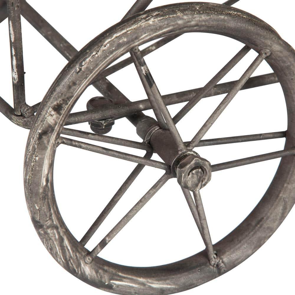 Metal Vintage Laundry Basket with Wheels - Storied Home: Garment Storage, Multipurpose Basket
