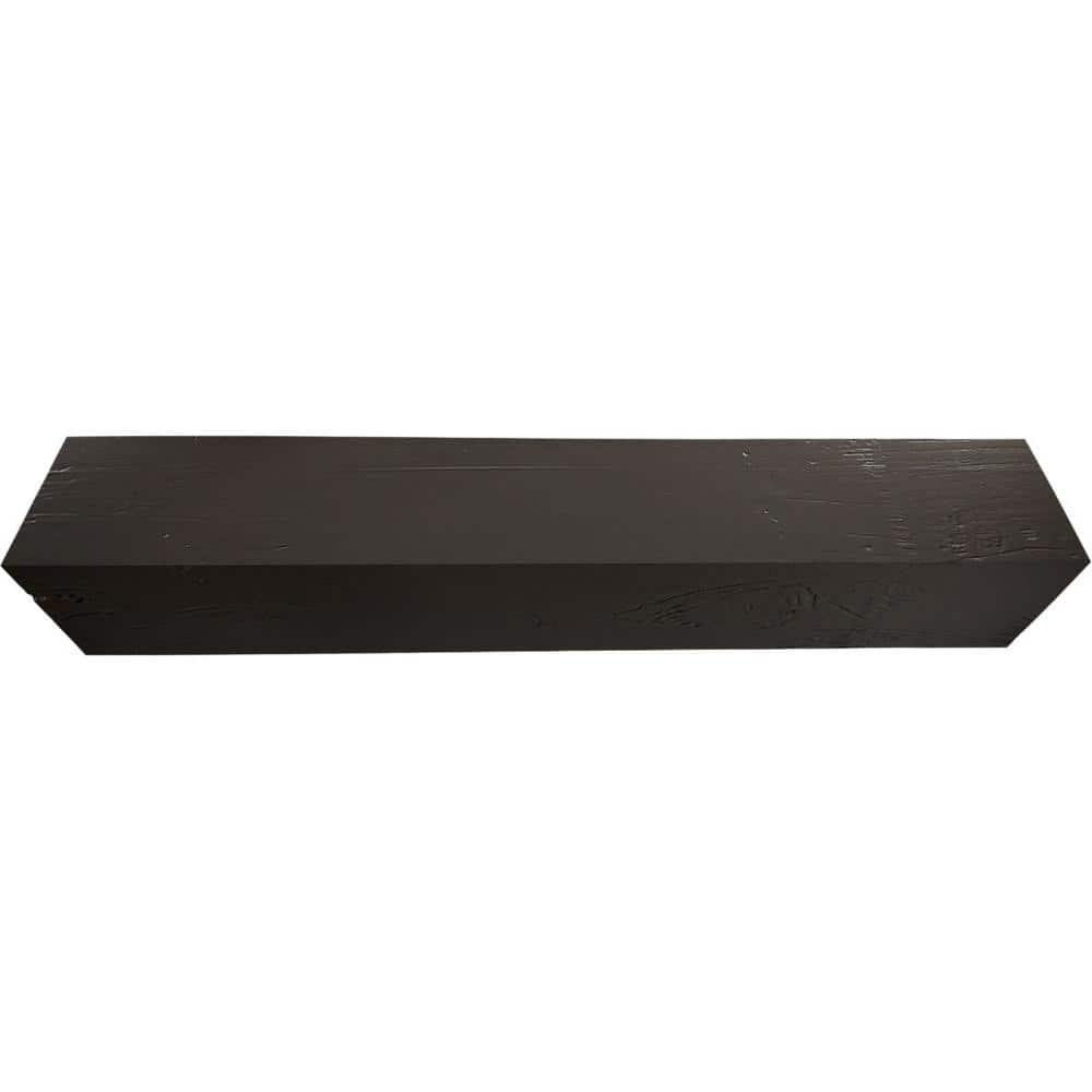 4"W x 12"H x 20'L 3-Sided (U-beam) Knotty Pine Endurathane Faux Wood Ceiling Beam, Hickory