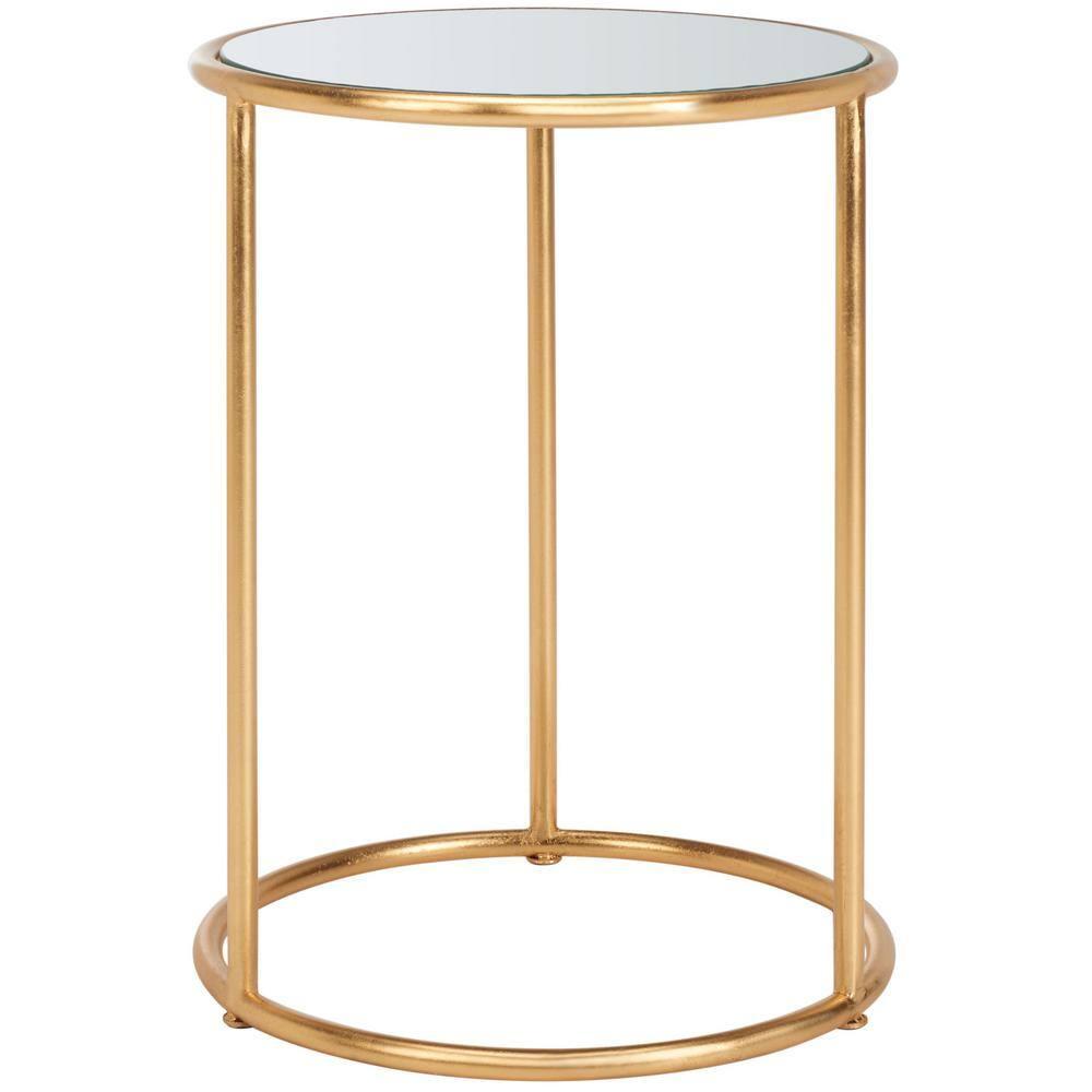 Shay Accent Table - FOX2523A - Gold/Mirror - Safavieh Couture