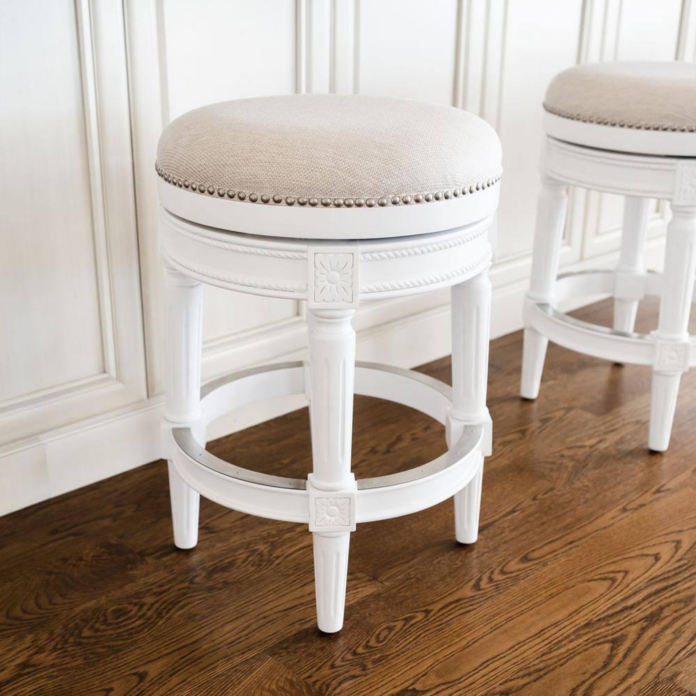 Maven Lane Maven Lane Pullman Backless Stool with Fabric Upholstery