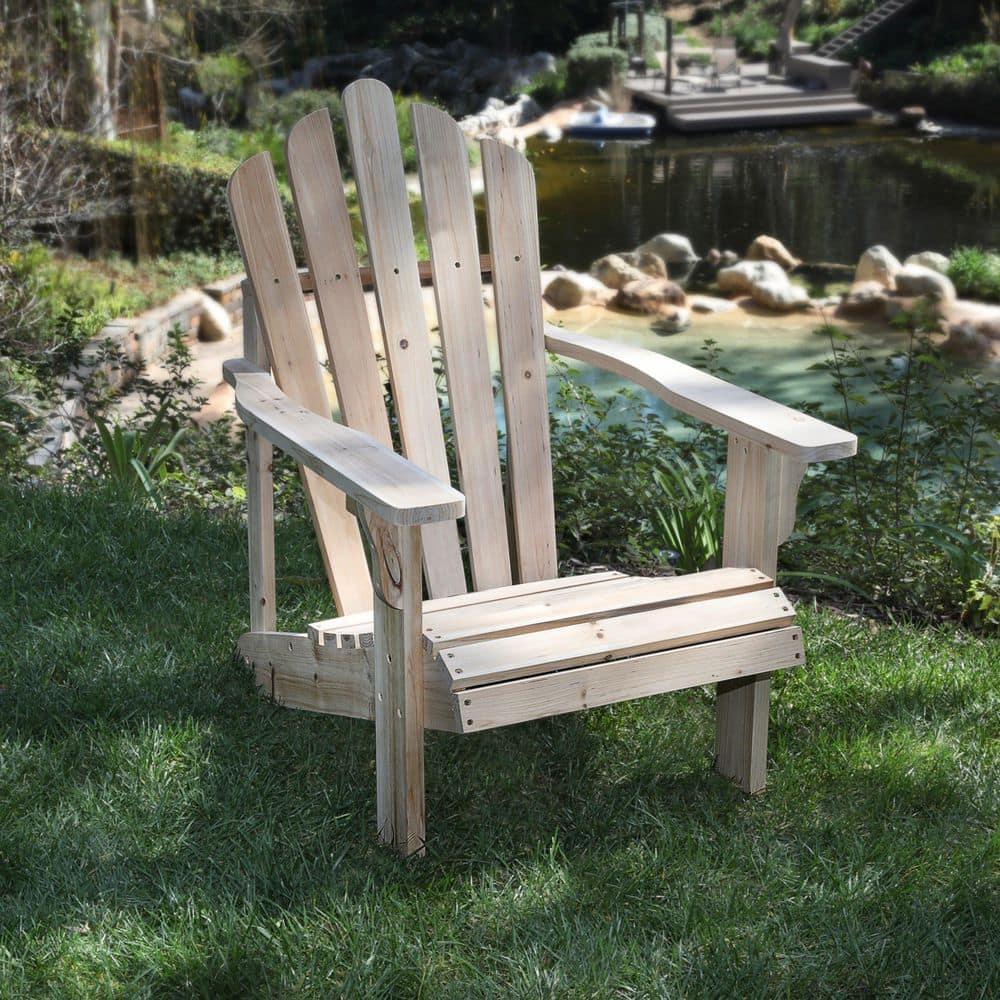 Shine Company Westport Cedarwood Indoor Outdoor Adirondack Chair, Natural