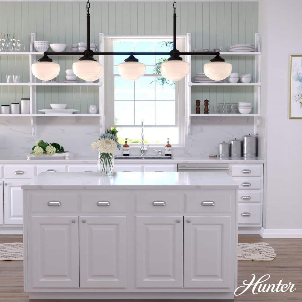 Hunter Saddle Creek 7 Light Linear Chandelier Ceiling Light Fixture