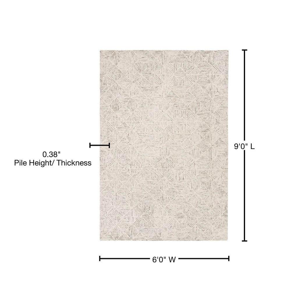 Abstract ABT763 Handmade Indoor Area Rug - Light Blue - 6'x9' - Safavieh