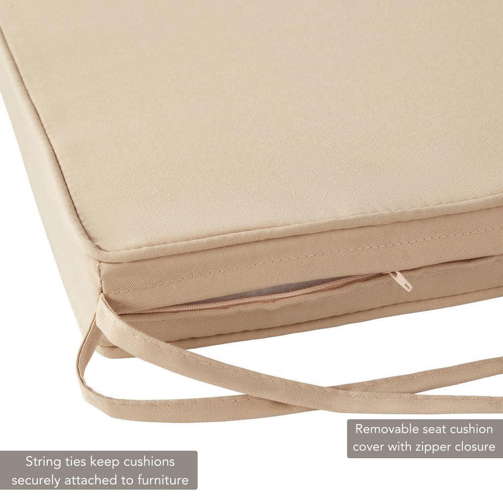 Greendale Home Fashions 18 x 18 in. Stone Square Outdoor Chair Pad (Set of 2)