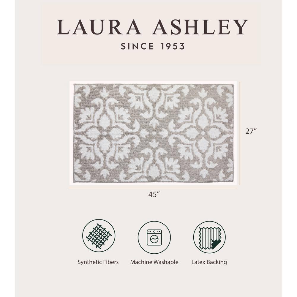 Laura Ashley Laura Ashley Mayhew Light Gray/White Area Rug