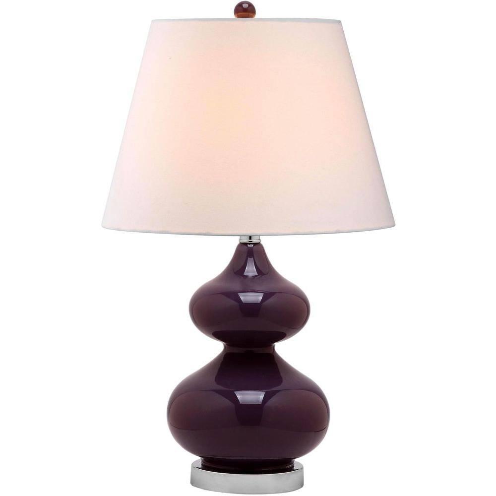 Eva Double Gourd Table Lamp (Set of 2) - 24 Inch Height - LIT4086 - Dark Purple - Safavieh