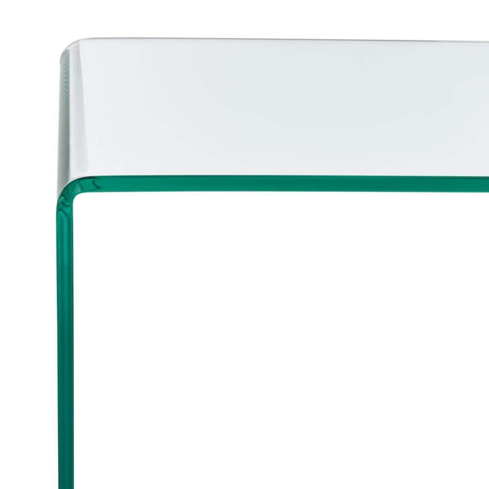 Huck Tempered Glass Console - Clear - Safavieh