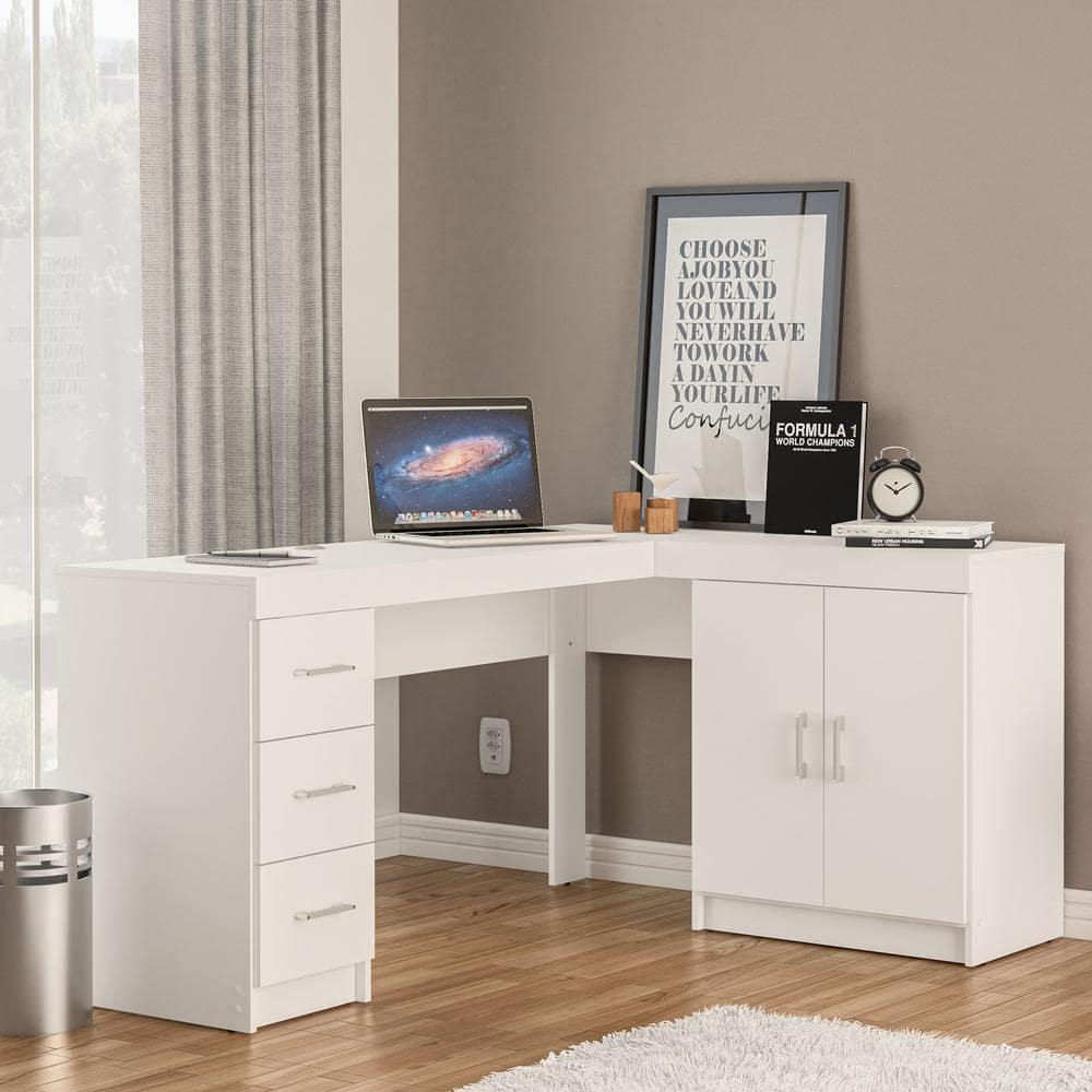 Mayne Corner Desk White - Polifurniture