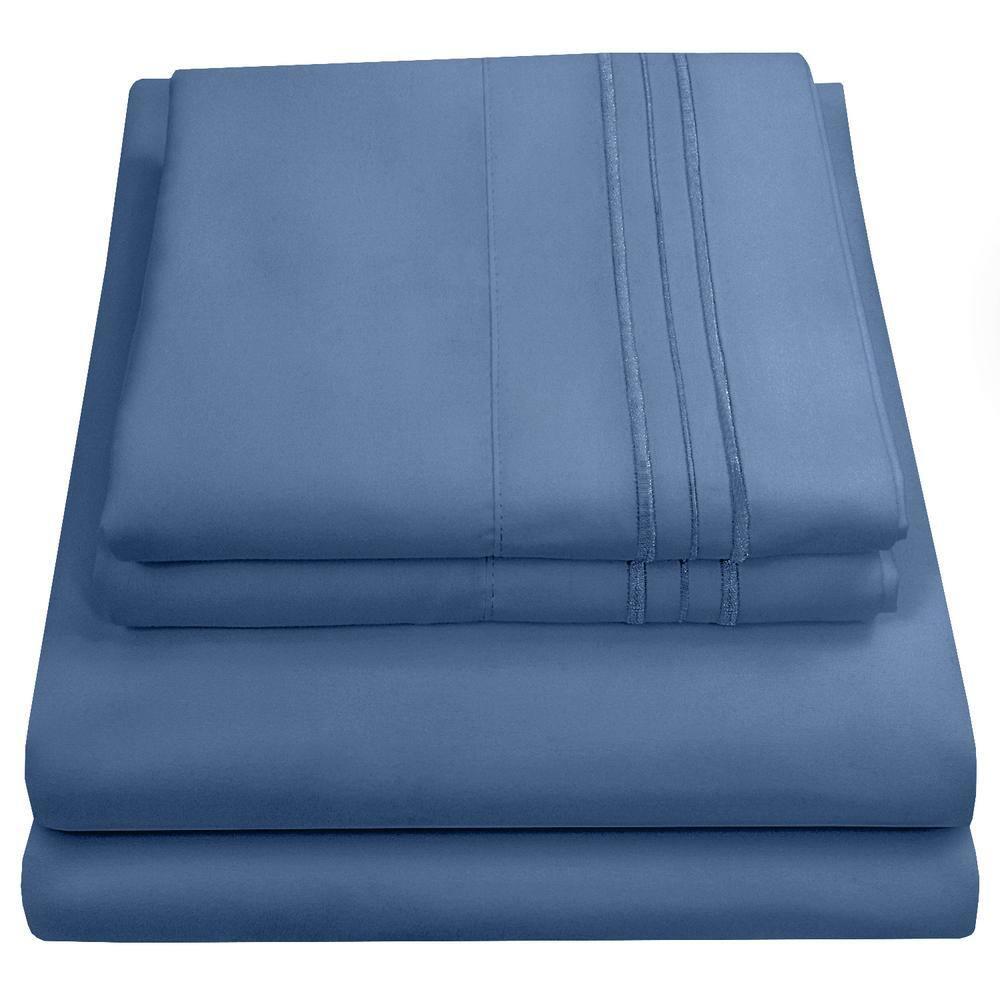 Sweet Home Collection Luxurious Classic Soft Solid 1800 Series Microfiber Sheet Set, Various Colors and Sizes