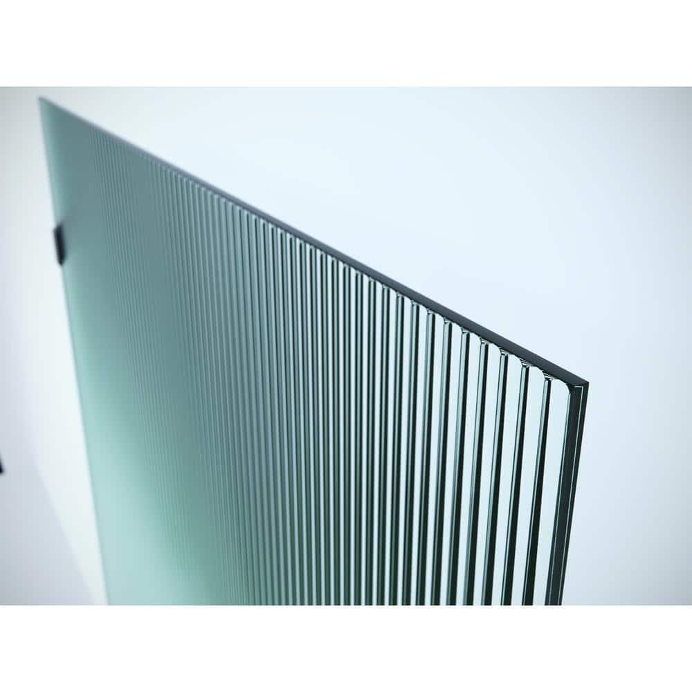 Gaia 40 in. x 78 in. Frameless Fluted Single Fixed Shower Panel