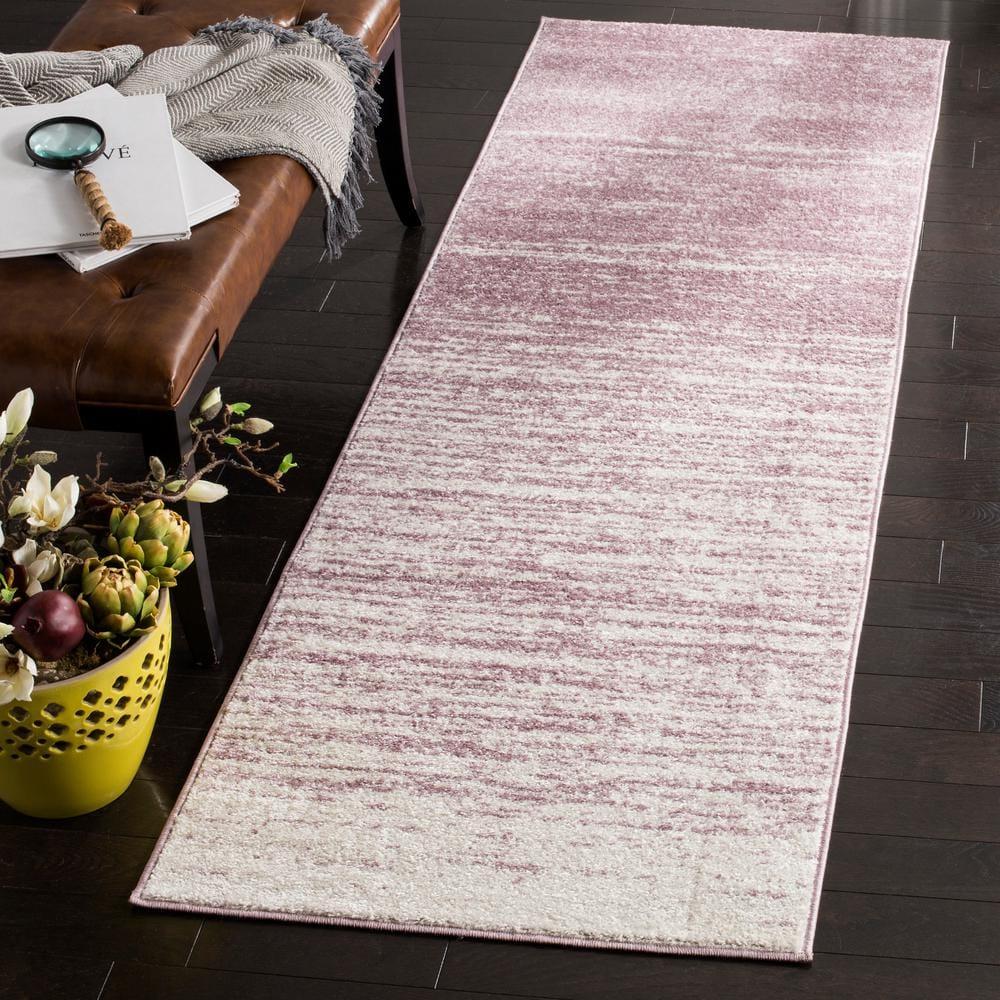 Adirondack ADR113 Machine Made Indoor Runner - Cream/Purple - 2'-6"x6' - Safavieh