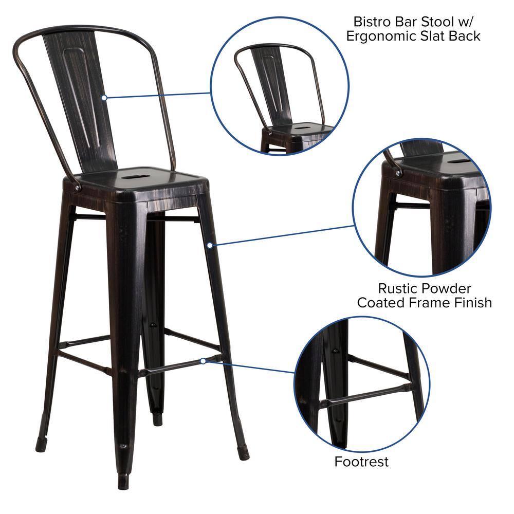 Flash Furniture Metal Outdoor Stool