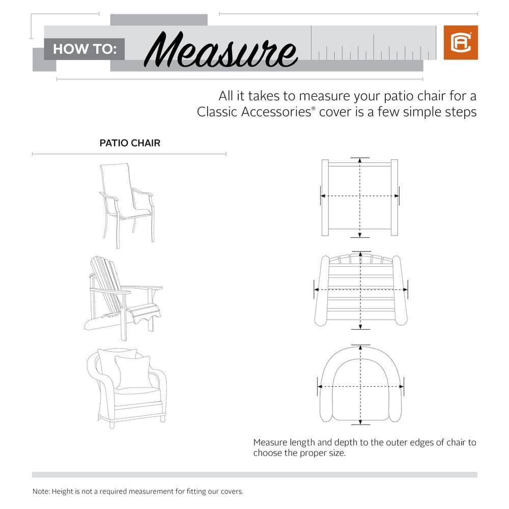 Classic Accessories 38" x 40" x 31" Beige and Brown Rectangle Patio Chaise Lounge Cover (2 Pack)