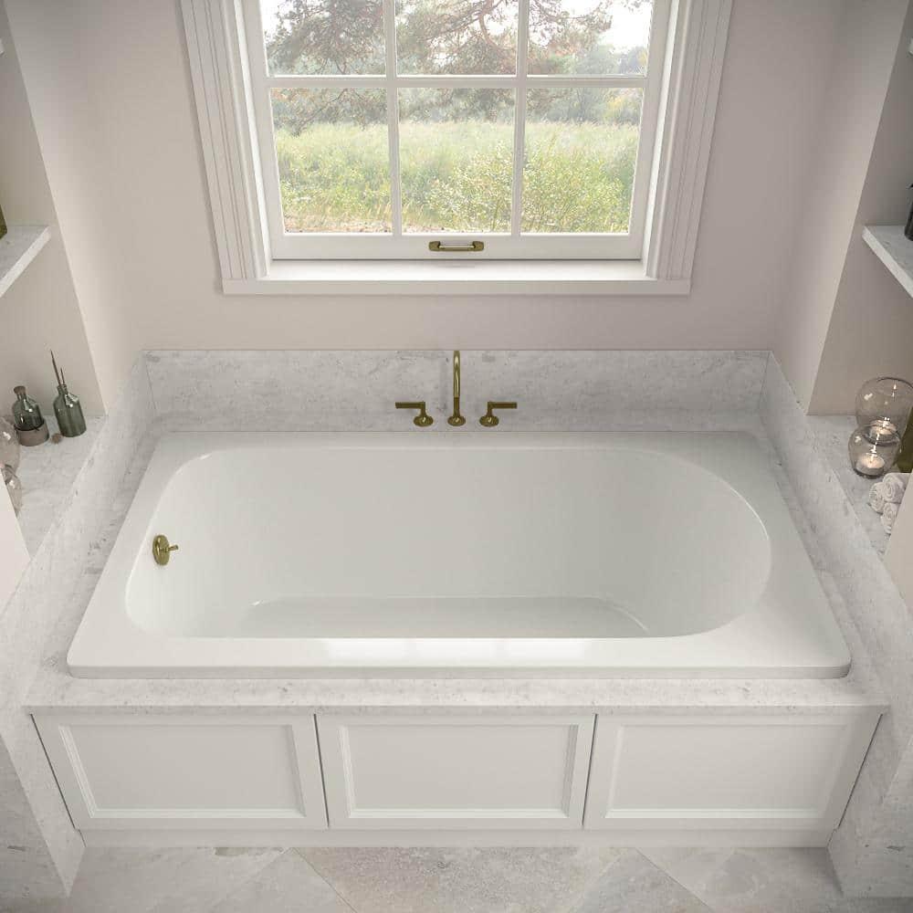 72" x 36" Acrylic Soaking Drop-In Bathtub, Drain Included