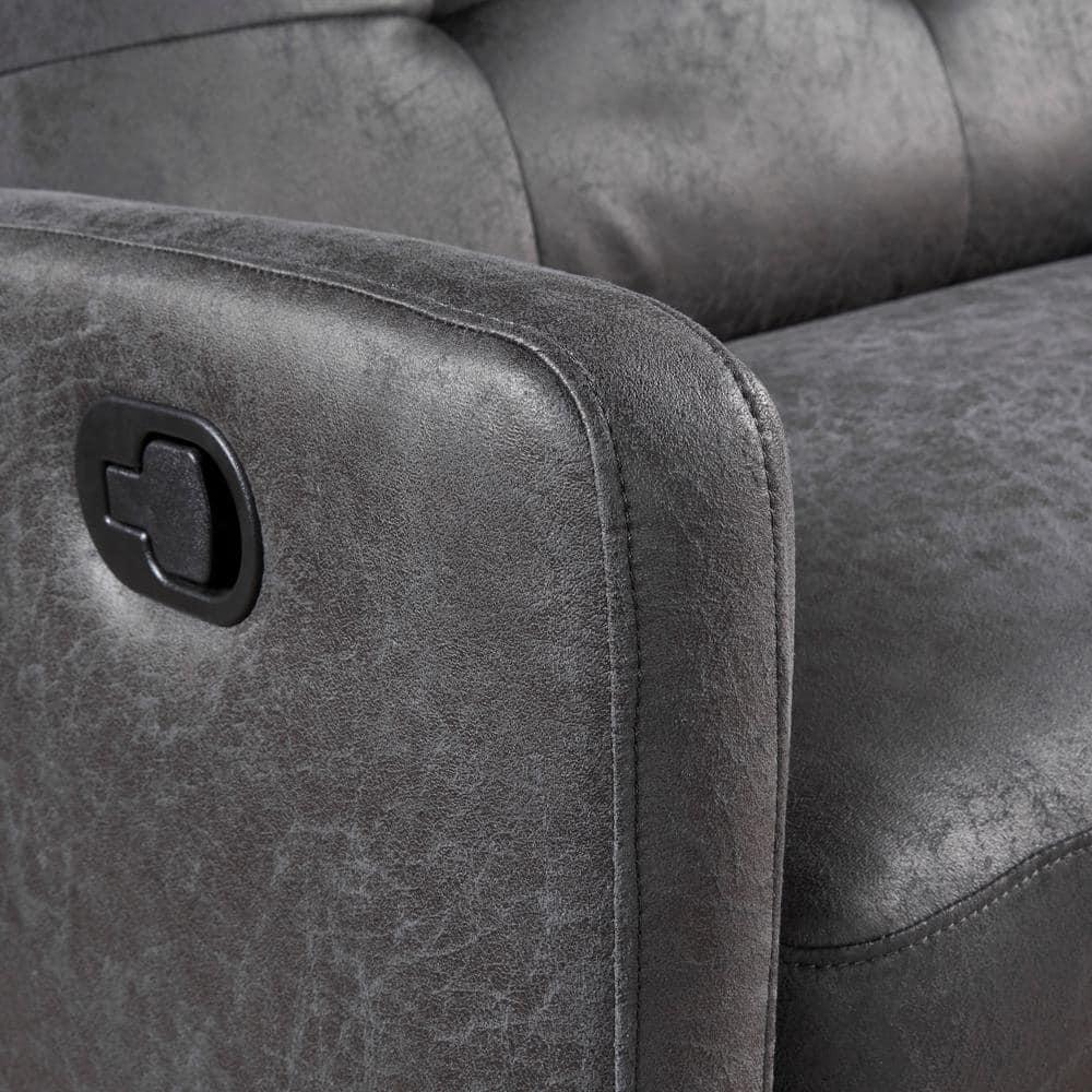 Halima 2-Seater Recliner - Slate - Christopher Knight Home: Upholstered Polyester, Hardwood Frame, 500lb Capacity