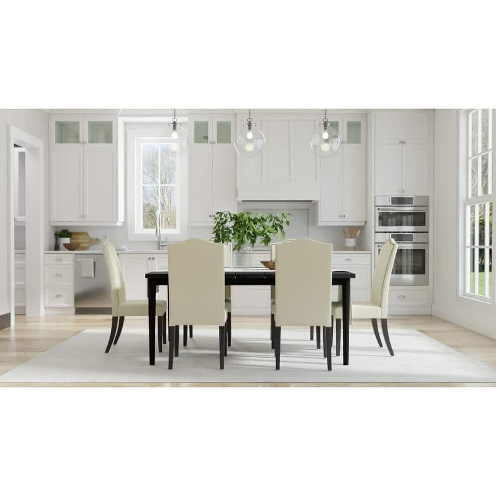 Carolina Cottage 1817-ESLN Romero Parson Chair - Espresso with Linen - 22.5 x 41.5 x 18.5 in.
