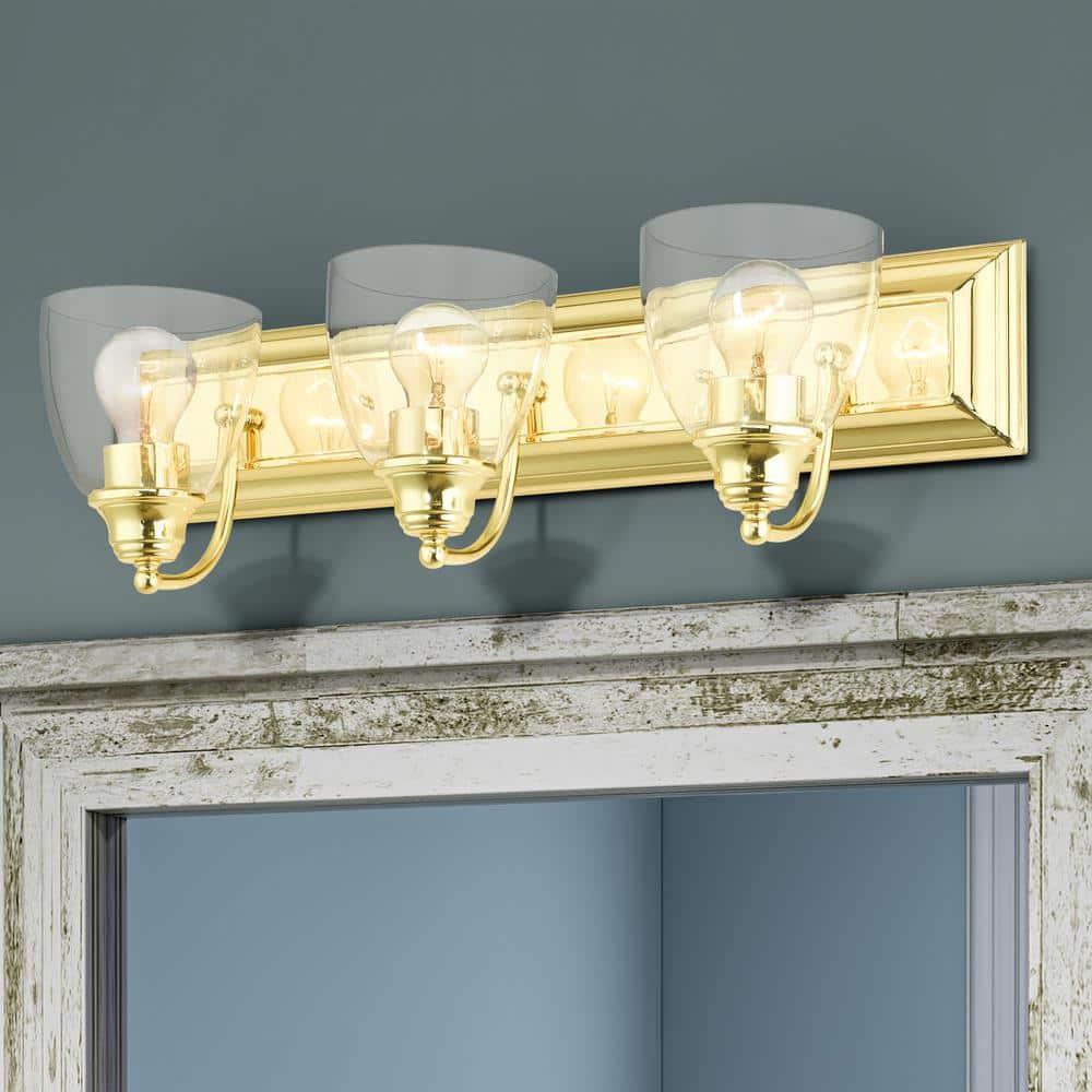 Livex Lighting Birmingham 3 - Light Vanity in  Polished Brass