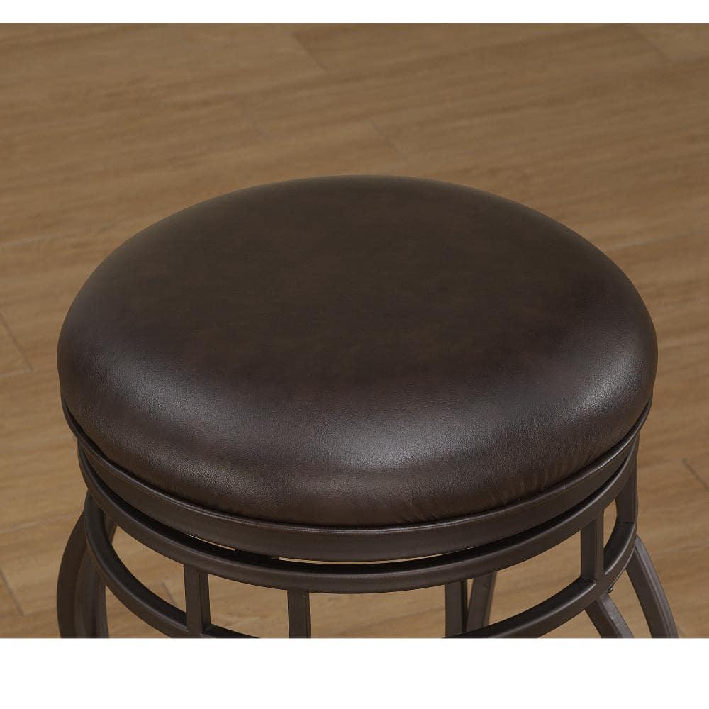 American Woodcrafters Villa 34" Backless Tall Bar Stool in Taupe Gray