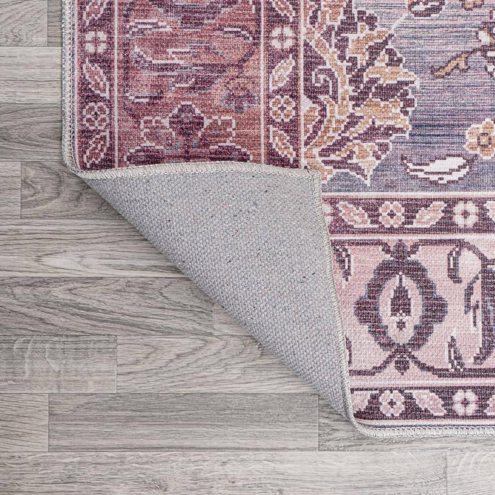 5' x 8' Victoria Ornate Persian All-Over Washable Area Rug, Brown/Gray - JONATHAN Y