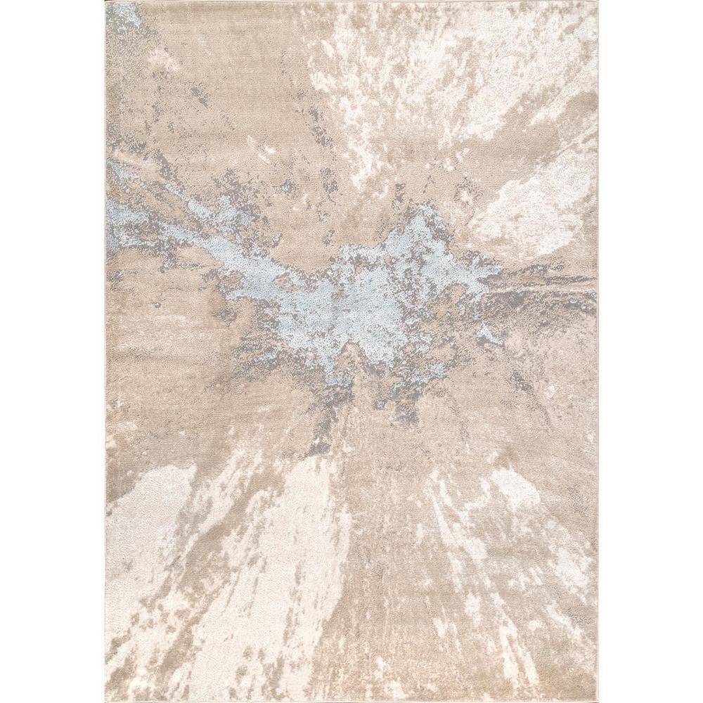 Nuloom Cyn Abstract 5x8 Indoor Area Rug for Living Room Bedroom Dining Room Kitchen, Beige/Ivory
