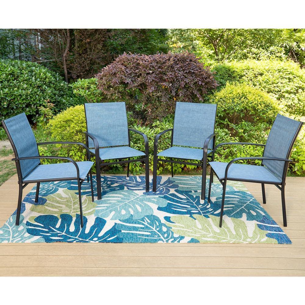 Argyri Powder-coated Steel Outdoor Dining Armchair