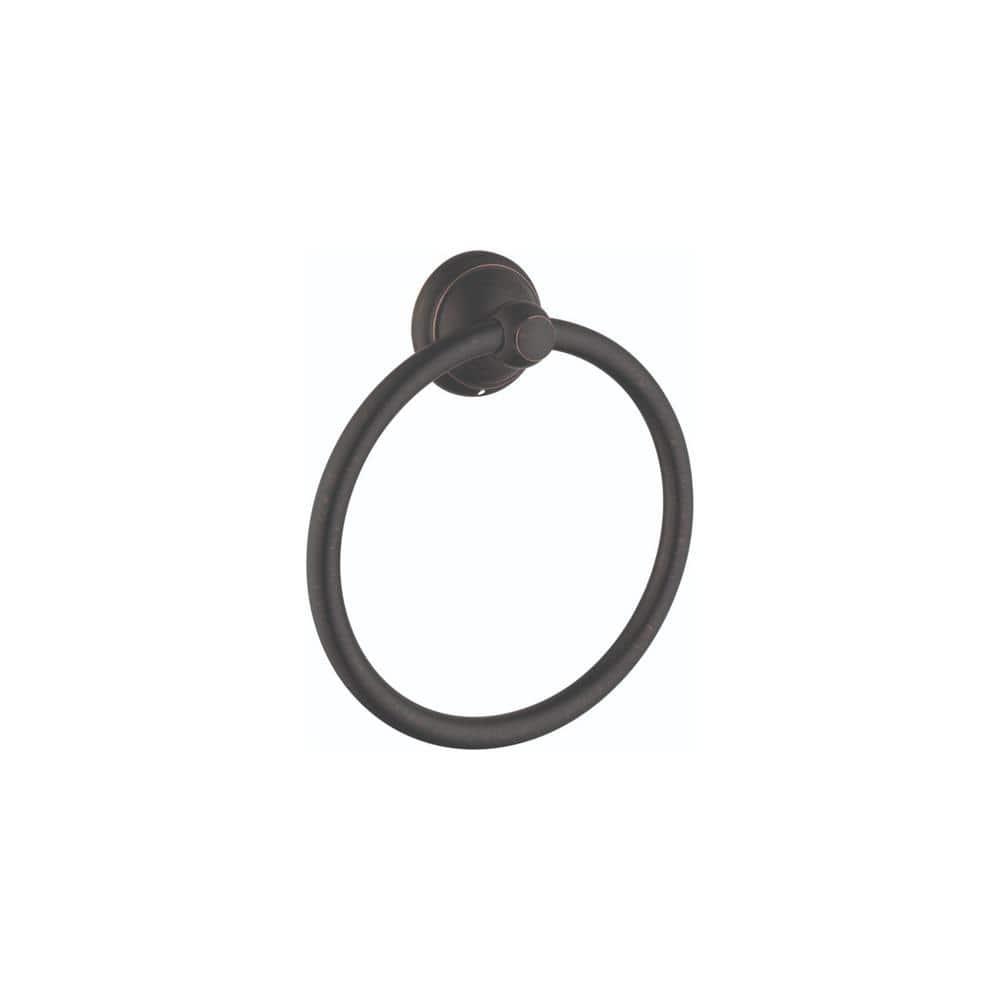 hansgrohe -Towel Ring Timeless 7-inch Classic Holder in Rubbed Bronze, 06095920