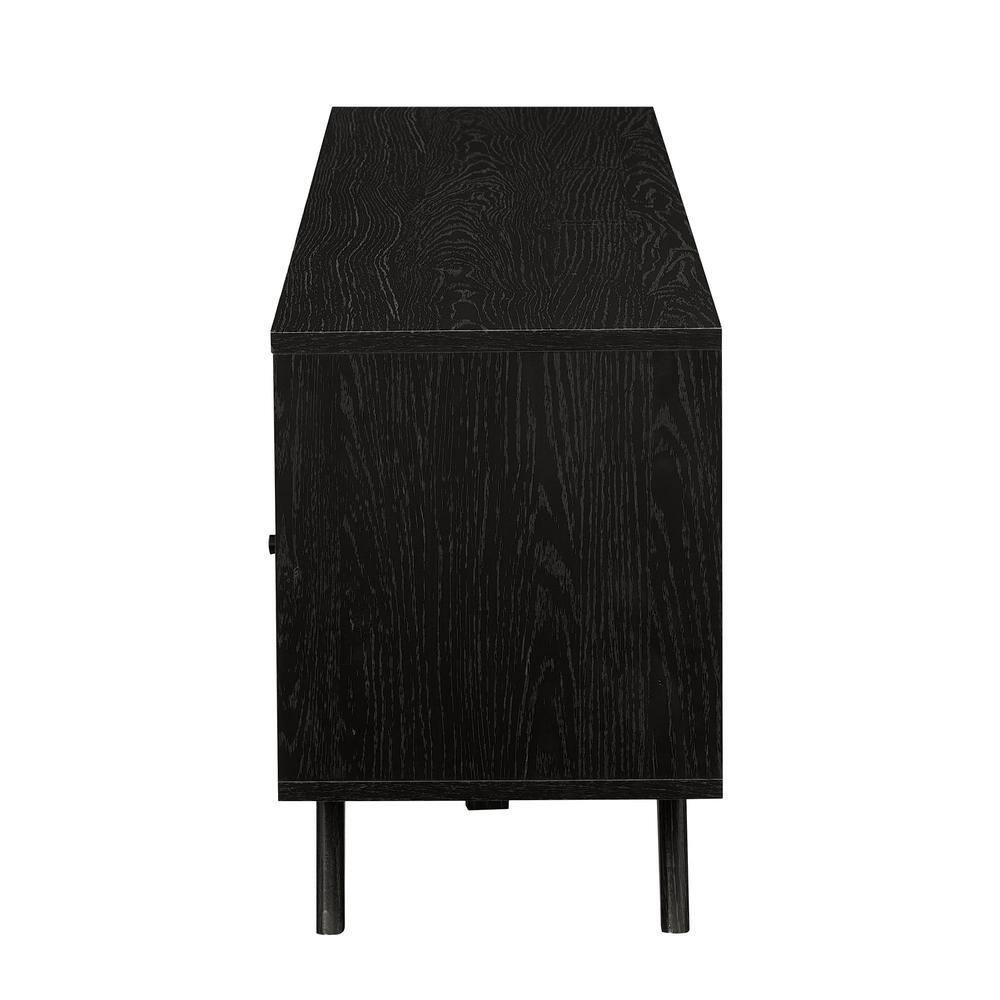 Walker Edison Mid-Century Modern Storage TV Stand for TVs up to 80”, Black