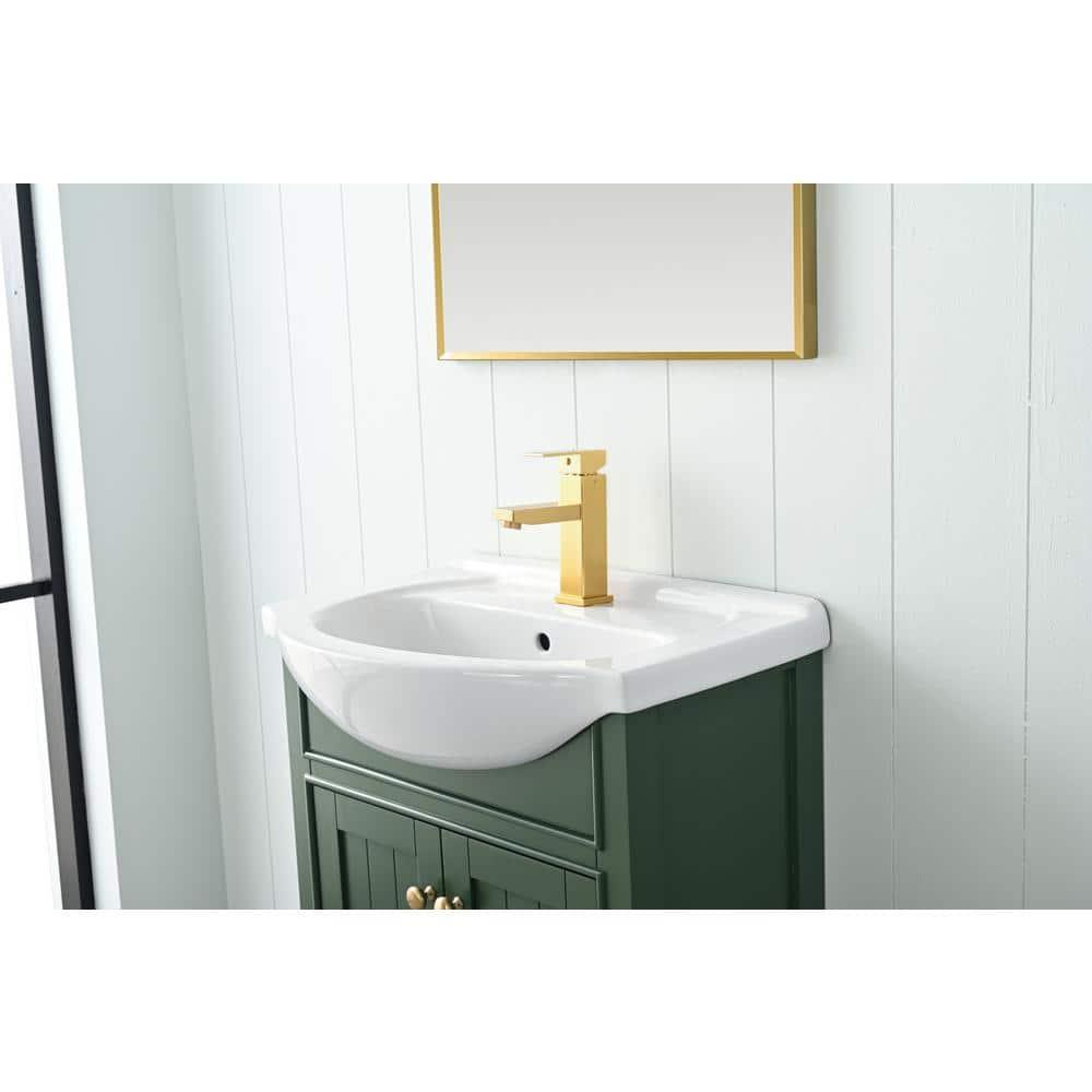Marian Green 24" Single Sink Vanity with Porcelain Top