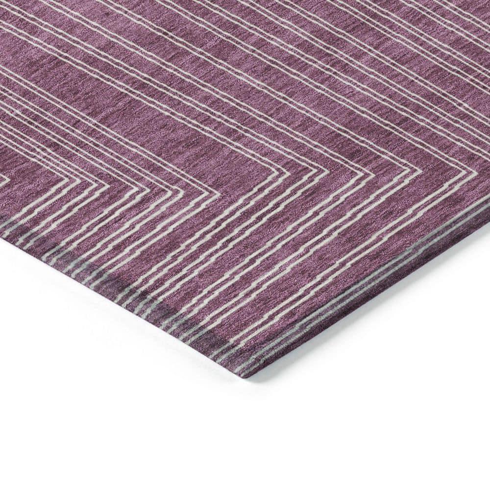 Machine Washable Indoor/Outdoor Chayden ACN1045 Eggplant Rug