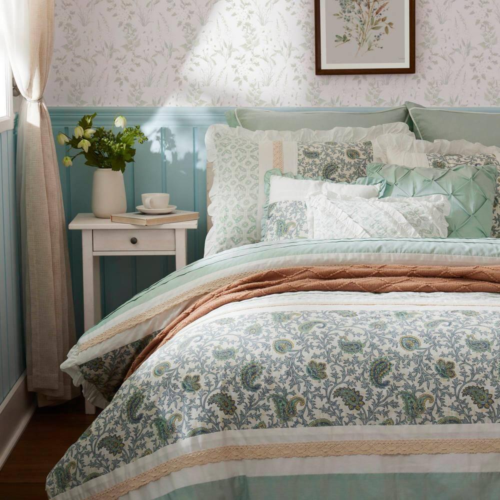 Madison Park Dawn 9 Piece Cotton Percale Comforter Set