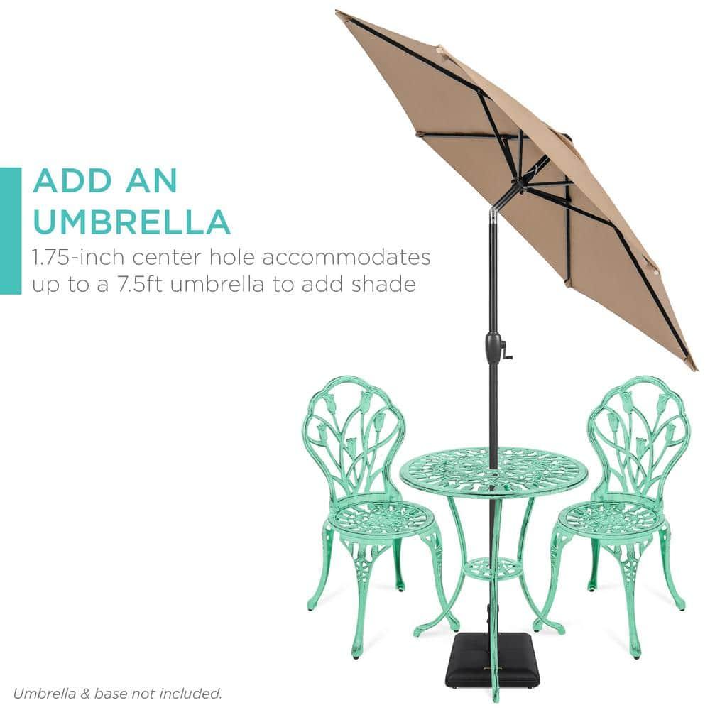 Fleur De Lis Living Fleur De Lis Living 3-Piece Cast Aluminum Patio Bistro Furniture Set W/ Antique Finish - Copper