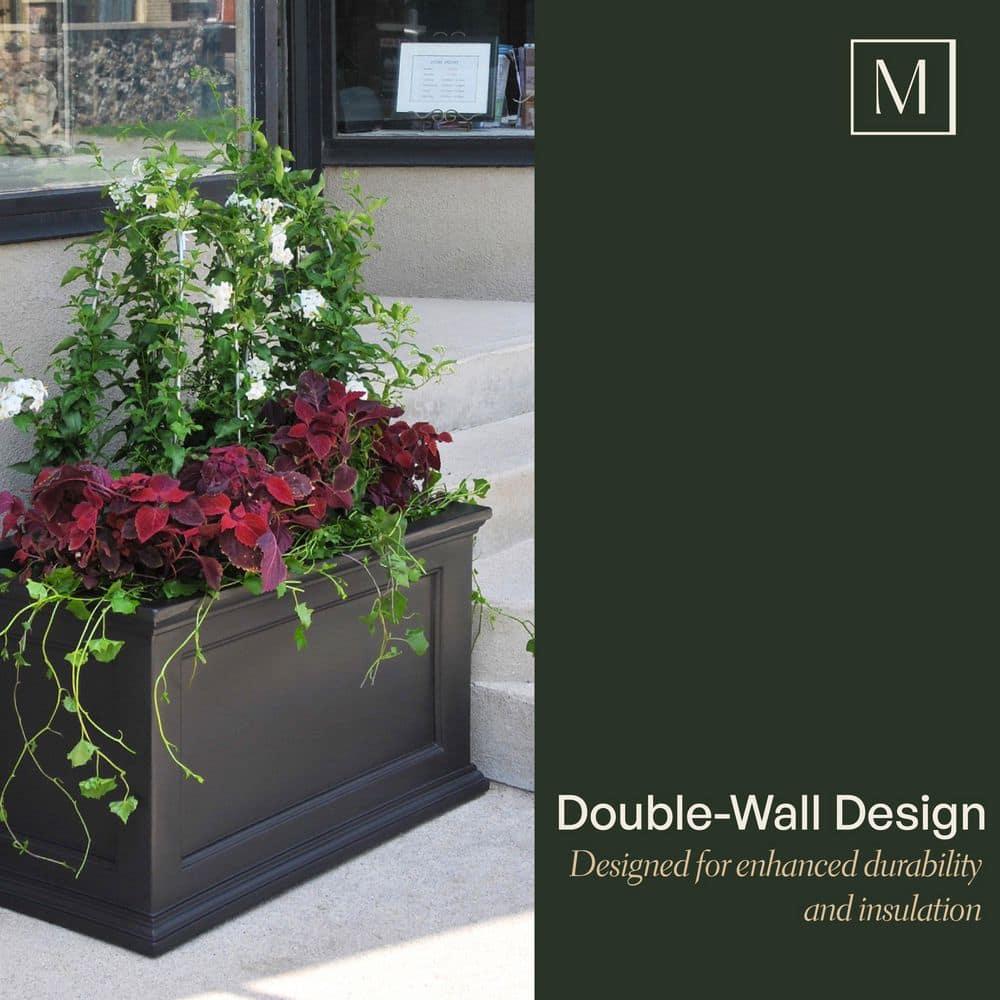 Winston Porter Anastasiya 20"x36" Resin Planter with Water Reservoir