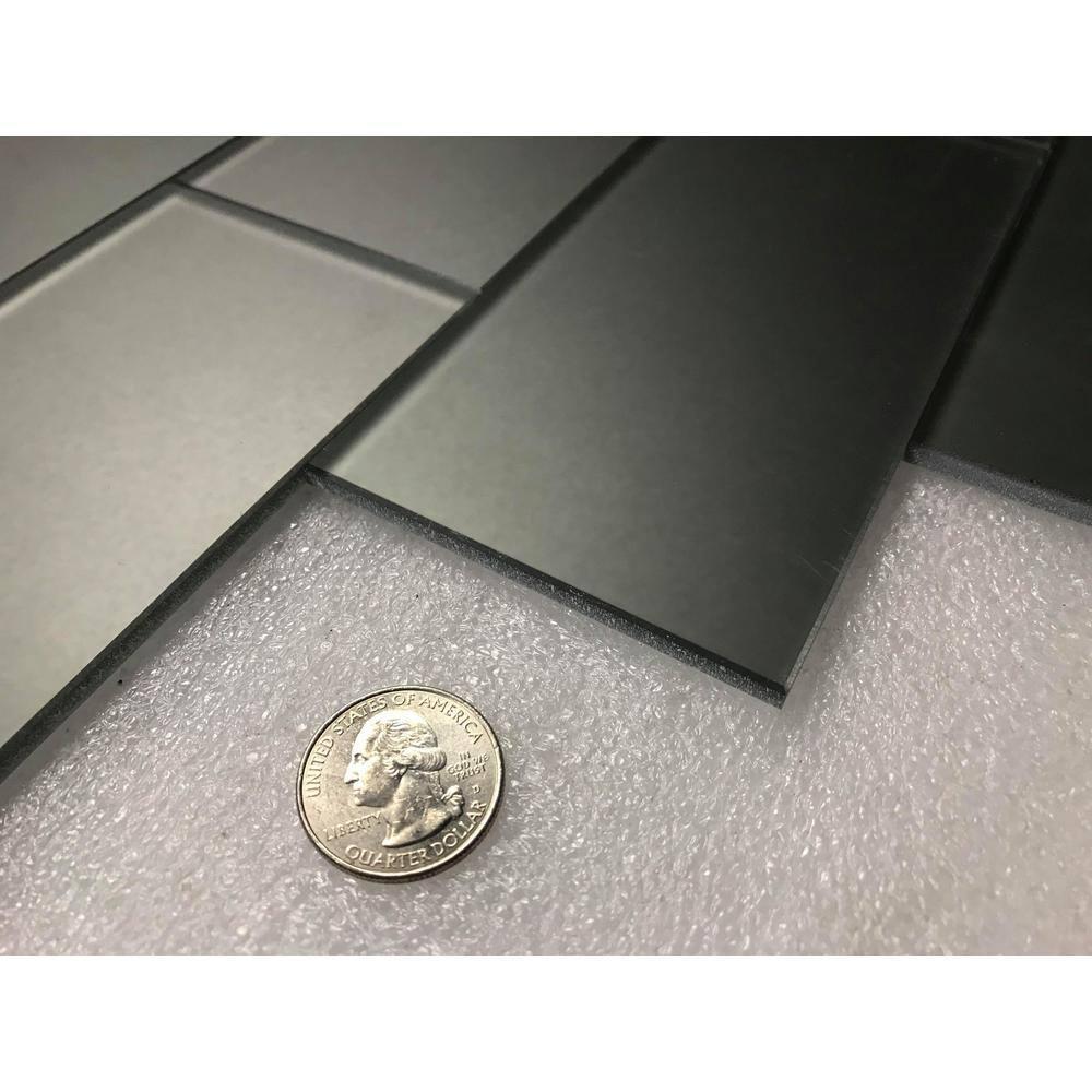 Forever Matte 3 in. x 6 in. Diamond Grade Glass Straight Edge Subway Decorative Kitchen & Bathroom Wall Tile