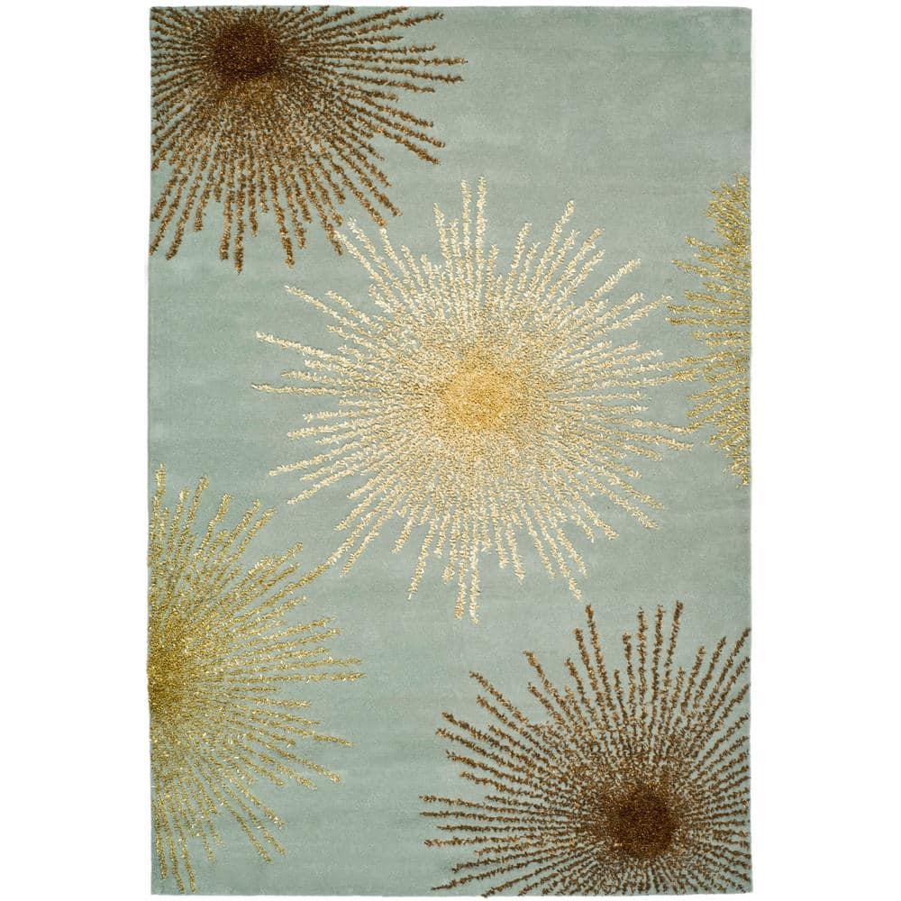 Soho SOH712 Hand Tufted Indoor Area Rug - Light Blue/Multi - 5'x8' - Safavieh.