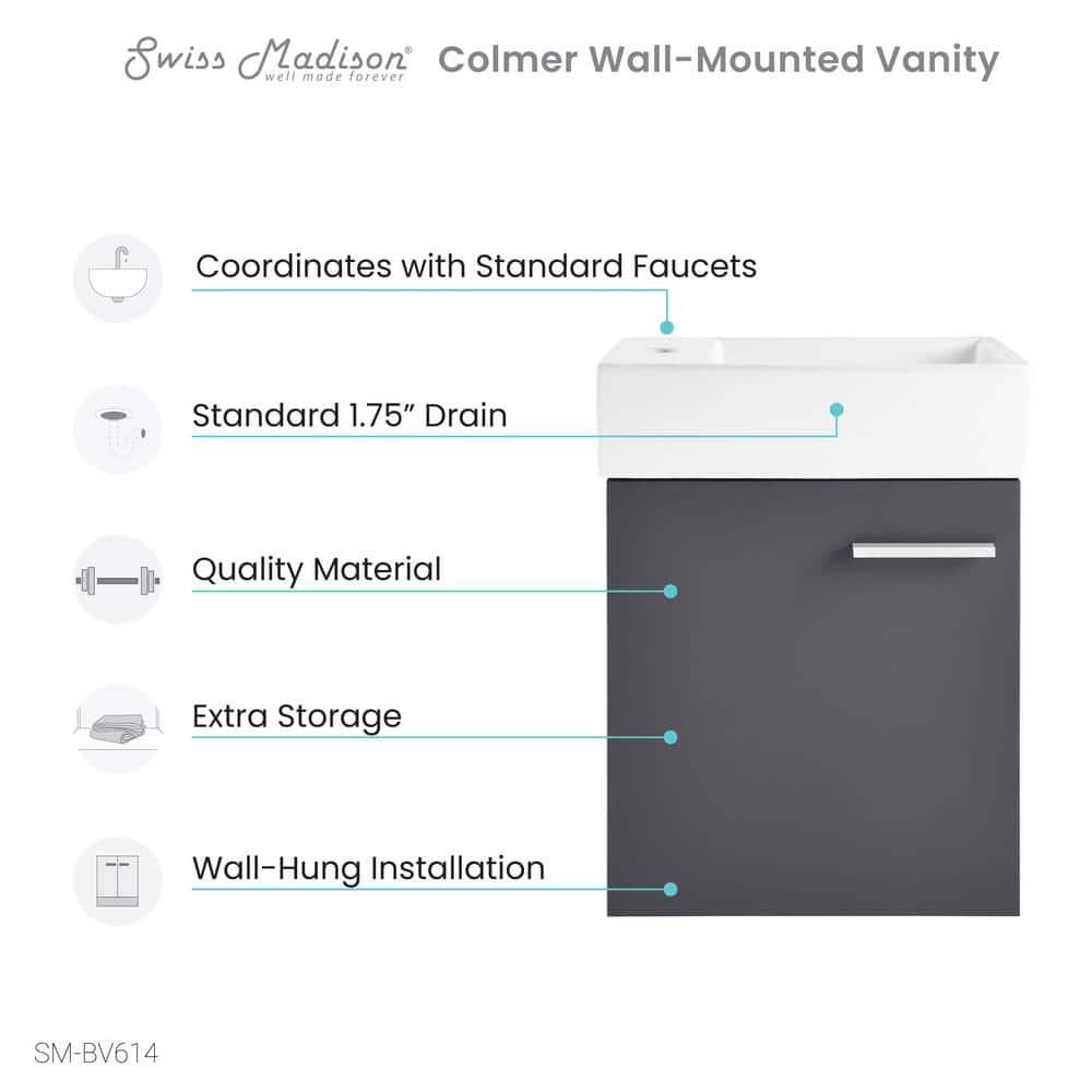 Colmer 18" Wall-Mounted Bathroom Vanity