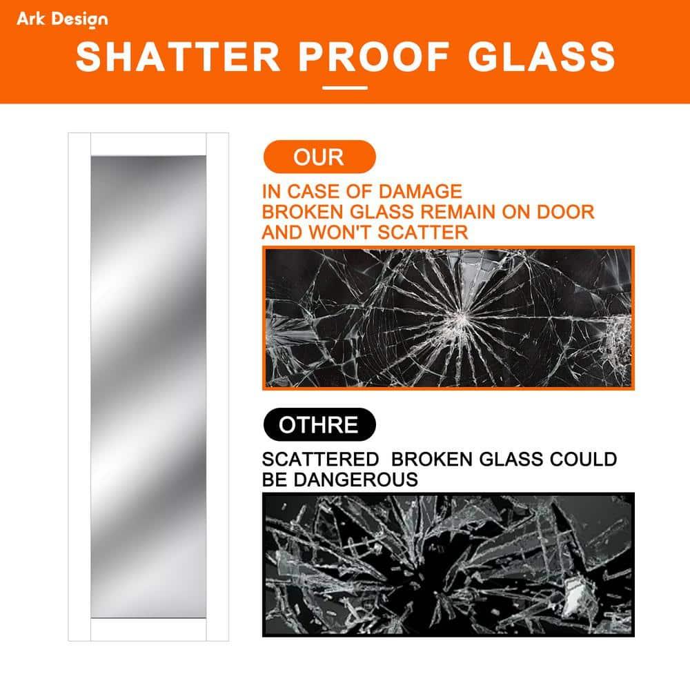 ARK DESIGN 1 Lite Mirrored Prefinished Door Slab Solid Manufactured Wood Core Standard Door